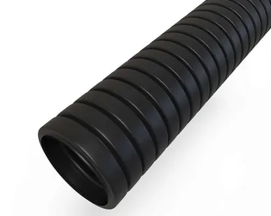 фото Труба гофрированная ПНД d50мм с протяжкой черн. (уп.15м) Rexant 28-0050-3