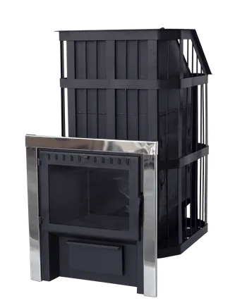 Фото №0 Печь для бани Сибирь закр. каменка (панорамная дверца)