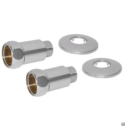 Фото №0 Соединитель ДЛЯ ПОЛОТЕНЦЕСУШИТЕЛЯ (хром) 1х3/4 г/ш пара с отражателем