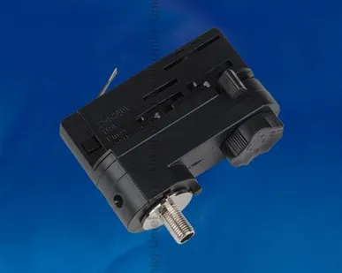 фото UBX-A61 BLACK 1 POLYBAG Адаптер для трехфазного шинопровода. Цвет-черный. Упаковка-полиэтиленовый пакет.