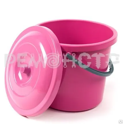 Фото №0 Ведро пласт 8л ЮниПласт (с крышкой) фиолетовое (20) (ВМ)