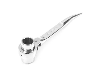 фото Ключ коликовый торцевой трещоточный 19х21 хром HORTZ