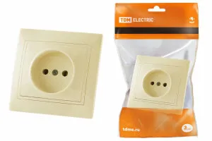 фото Розетка 10А слоновая кость "Таймыр"