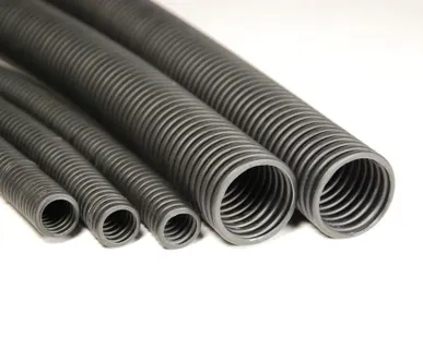 фото Труба гофрированная ПНД d=50 мм  с протяжкой черная ИЭК