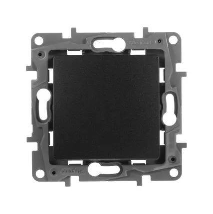 Фото №0 Механизм выключателя 1-кл. СП Etika 10А IP20 250В 10AX авт. зажимы антрацит Leg 672601