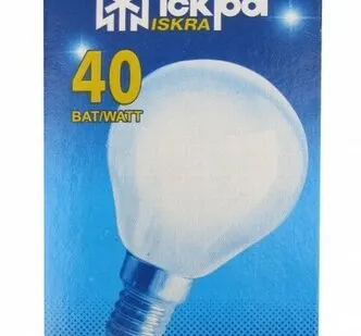 фото Лампа накаливания 'шар' матовая 40Вт Е14 Искра