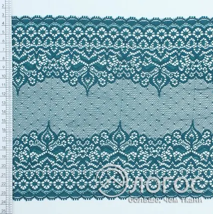 Фото №0 Кружево стрейч IS-251 185мм И, зеленый