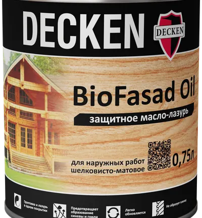 Фото №0 Защитное масло-лазурь Decken BioFasad Oil клён 0,75 л