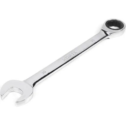 Фото №0 Ключ комбинированный трещоточный 30х30 мм хромирование HORTZ