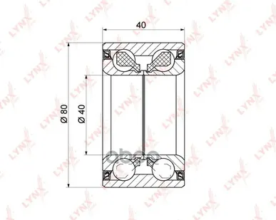 фото WB1336 LYNXAUTO Подшипник ступицы колеса | перед прав/лев | LYNXauto арт. WB1336