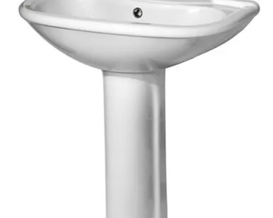 фото Раковина с пьедесталом Оскольская Керамика Престиж Стандарт 63 45101100102 белый