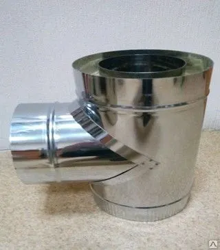 Фото №0 Сэндвич тройник D 140, оцинкованный/нержавеющий