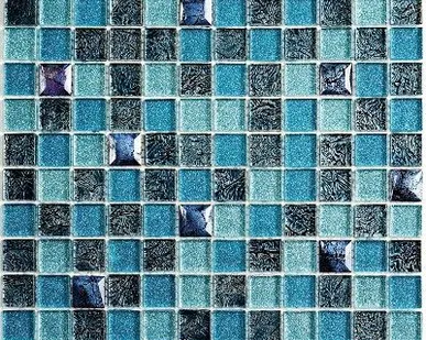 фото Мозаика BONAPARTE Satin Blue 300х300 стеклянная
