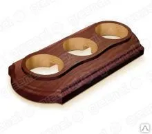 Фото №0 Рамка трехместная "Элегант" (бук натуральный,темный дуб,красное дерево)