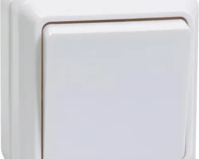 фото Выключатель 1-кл. ОП Октава 10А IP20 ВС20-1-0-ОБ 250В бел. ИЭК EVO10-K01-10-DC