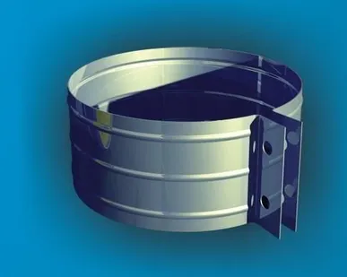 фото Хомут обжимной нерж. 0,5 ф200 шир. 8см.