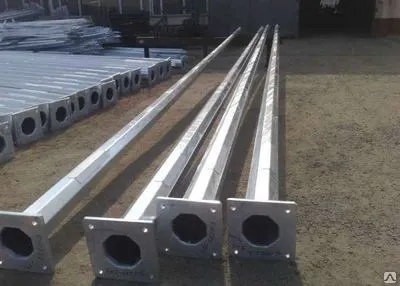 Фото №0 Опора освещения ОГК-4-3 восьмигранная фланцевая, ЛЭП
в