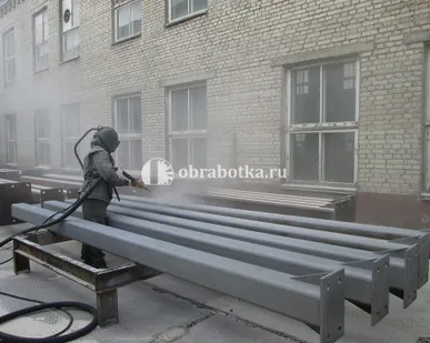 фото Пескоструйная очистка металла