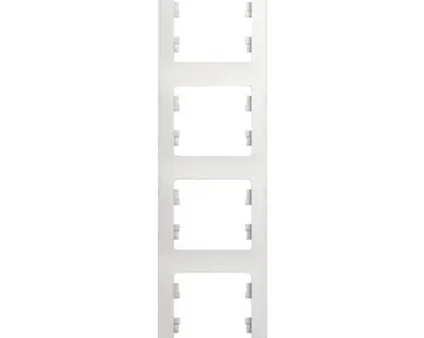 фото Рамка 4-м Glossa верт. бел. SchE GSL000108