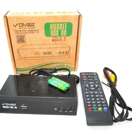 Фото №0 Приемник цифровой эфирный DVB-T2 HOBBIT BOX DD