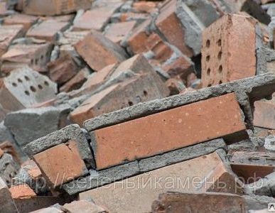 фото Битый кирпич Доставка самосвалом 15 тонн