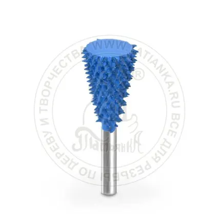 Фото №0 6DT34SE-125 - ласточкин хвост, плоское окончание, Ø хвостовика 6мм X Ø фрезы 19.05мм (синяя)