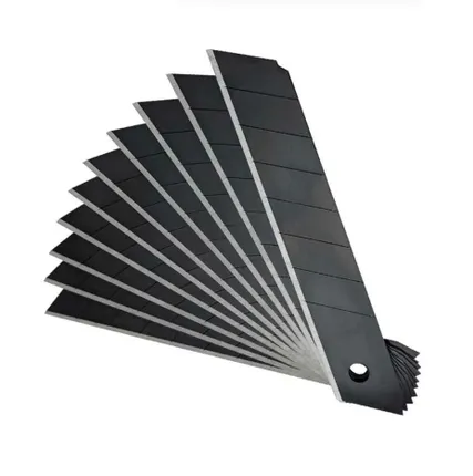 Фото №0 Лезвия сменные отламывающиеся, 18мм каленые сегментированные 10шт Vertextools 0029-18-01