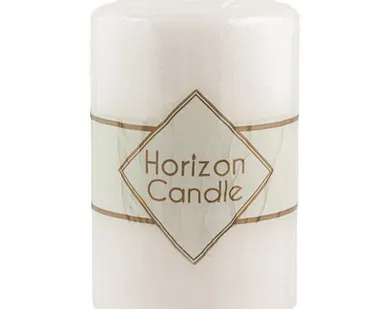 фото Свеча СТОЛБИК h100d60 мм БЕЛАЯ "Horizon Candles"