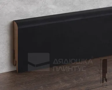 фото Лука Плинтус МДФ Лука Пл 80МДФ.2400.Point line 24032 Черный софт
