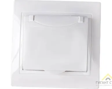 фото Розетка 1-м СП КВАРТА с зазем., с крыш, бел. 10А IP20 РСб10-3-КБ ИЭК ERK15-К01-16-DM