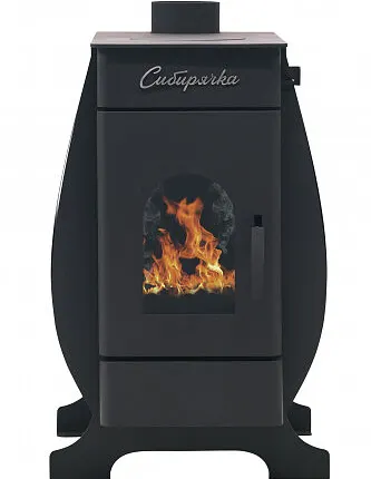 Фото №3 Печь воздухогрейная "Сибирячка" 9 кВт (кожух нержавеющая сталь), панорамное стекло