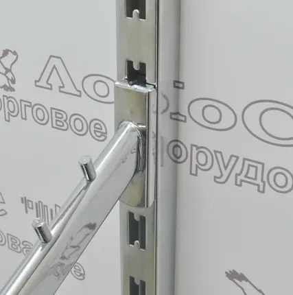 Фото №0 Кронштейн наклонный в стойку 9 штырьков L=420мм, хром