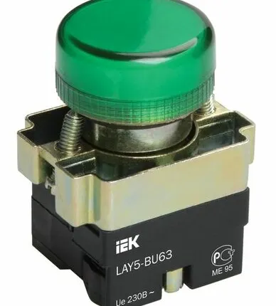 Фото №0 Индикатор LAY5-BU63 зеленого цвета d22мм BLS50-BU-K06
