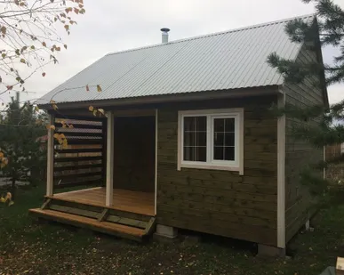 фото Баня каркасная под ключ длинна 6 м, ширина 4,5м.