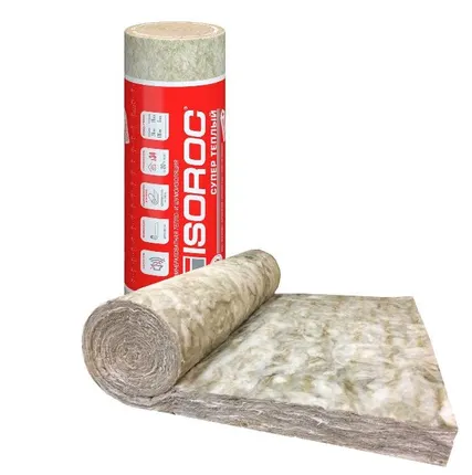 Фото №0 Утеплитель ISOROC Супер теплый 4100*1220*100 мм 1 рулон
