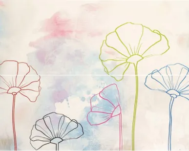 фото Керамическое панно Porcelanite Dos "7501 Composicion Purpura Senda 2" 25x75