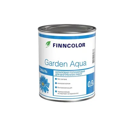 Фото №0 Эмаль акриловая Finncolor Garden Aqua полуматовая 0,9 л