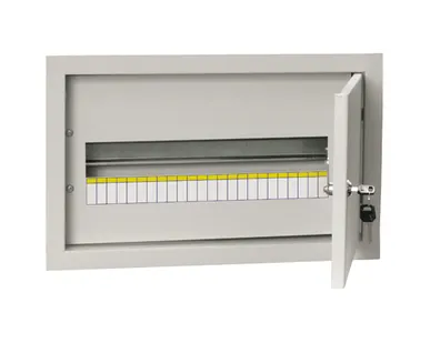 фото Щит встраиваемый металлический ЩРв-18з IP31 с замком ИЭК