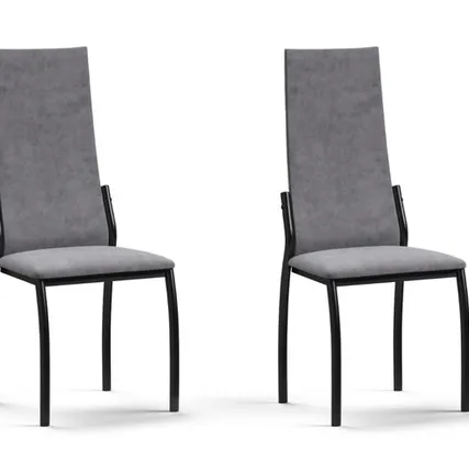 Фото №0 Стул АСТИ NEW 2 шт. Велюр Роял агат, Черный