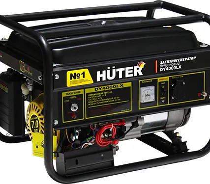 Фото №0 Генератор бензиновый 64/1/22 Huter DY4000LX, 3/3.5 кВт, 220 В, электростартер, бак 25 л