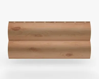 фото Сайдинг Металлический сайдинг «Бревно» покрытие 3D сосна Россия, 0.45-0.5 мм