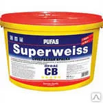 Фото №0 ПУФАС SUPERWEISS краска интерьерная моющаяся супербелая мороз. (10л=16,2кг)