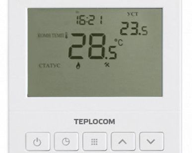 фото Встраиваемый программируемый комнатный термостат TEPLOCOM TS-Prog-220/3A