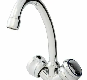 фото Смеситель Омега елочка 1/2 керамика, мах. Тыква (крепление под шпильку,без подводки), арт.3306-3