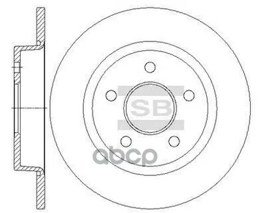 фото SD5307 SANGSIN BRAKE Диск тормозн. задн. Focus Sangsin brake арт. SD5307