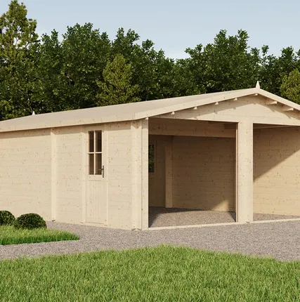 Фото №0 Гараж 49 (Стандарт) - брус 44 мм