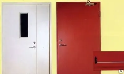 Фото №0 Противопожарные двери с остеклением