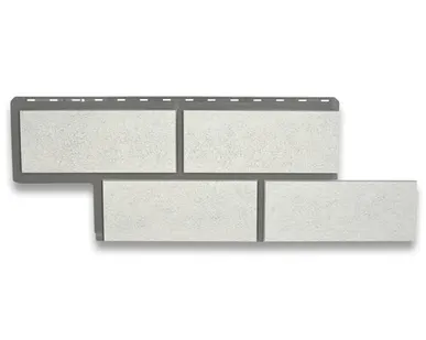 фото Фасадная панель (АП) "КАМЕНЬ Неаполитанский" (белый) 1255*450 мм (раб.размер 1000*430)