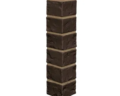 фото Наружный угол Vilo Brick Dark brown с фугой