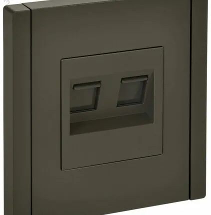 Фото №0 FORTE&PIANO Розетка компьютерная двойная RJ45 кат.5E FP333 серый IEK